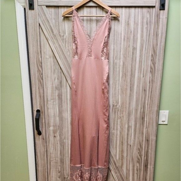 Free People Flutter Sillky Barbie Pink Maxi Dress - Picture 2 of 10